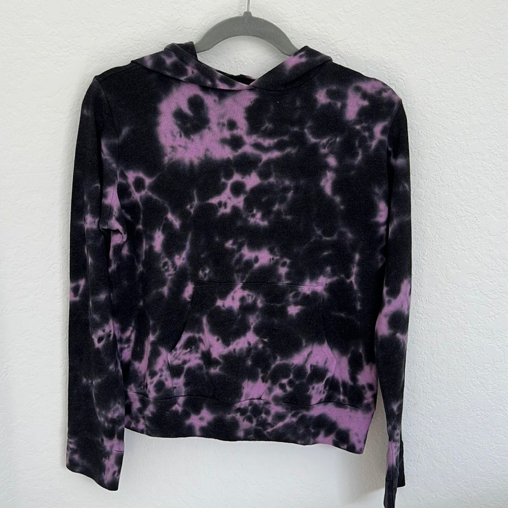 Monrow Supersoft Tie-Dye Boyfriend Sweatshirt Hoodie  Size XS